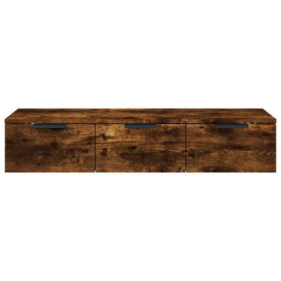 Wandkast 102x30x20 cm bewerkt hout gerookt eikenkleurig MeubelReus