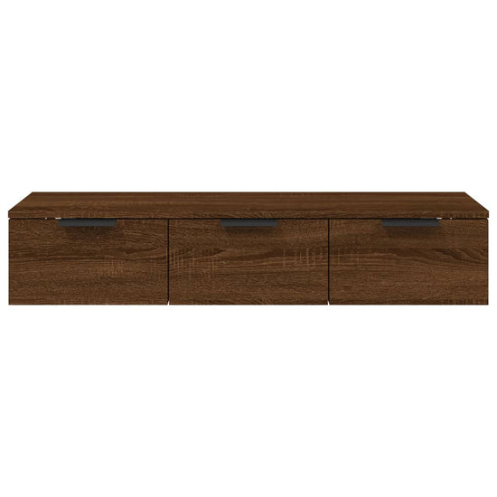 Wandkast 102x30x20 cm bewerkt hout bruineikenkleurig MeubelReus