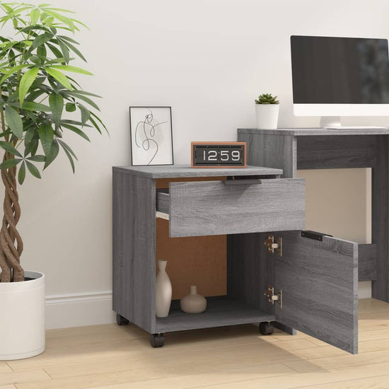 Dossierkast verrijdbaar 45x38x54 cm bewerkt hout grijs sonoma MeubelReus