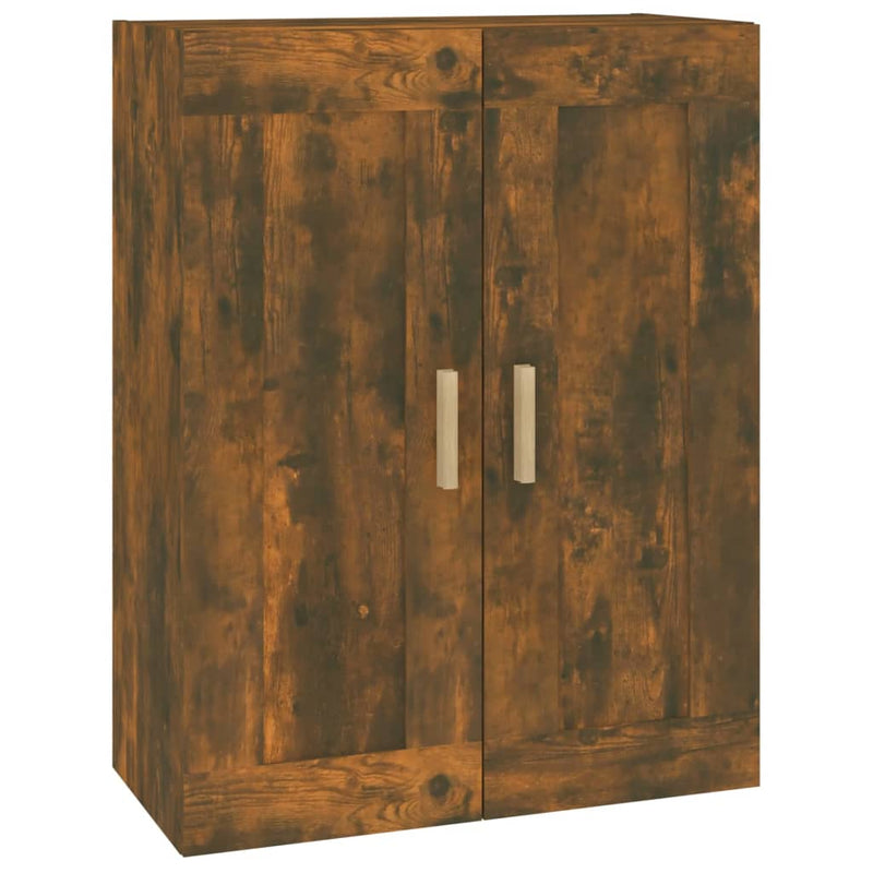 Wandkast 69,5x32,5x90 cm bewerkt hout gerookt eikenkleurig MeubelReus