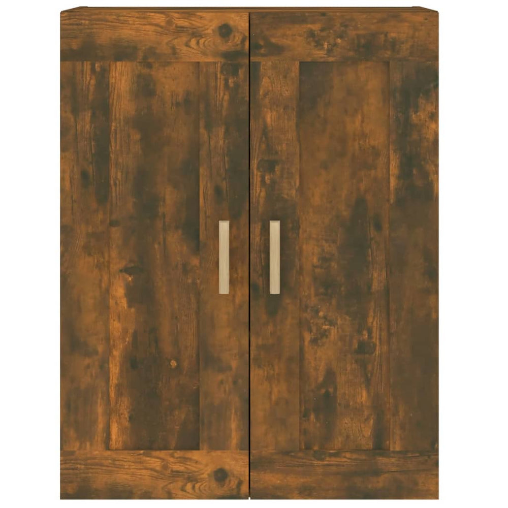 Wandkast 69,5x32,5x90 cm bewerkt hout gerookt eikenkleurig MeubelReus