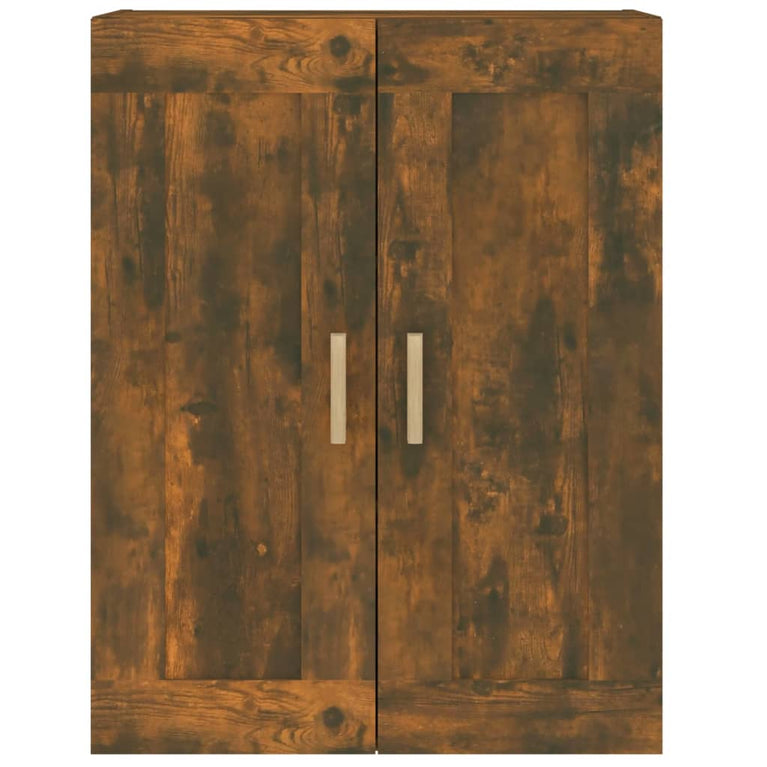 Wandkast 69,5x32,5x90 cm bewerkt hout gerookt eikenkleurig MeubelReus