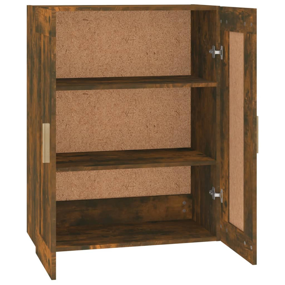 Wandkast 69,5x32,5x90 cm bewerkt hout gerookt eikenkleurig MeubelReus