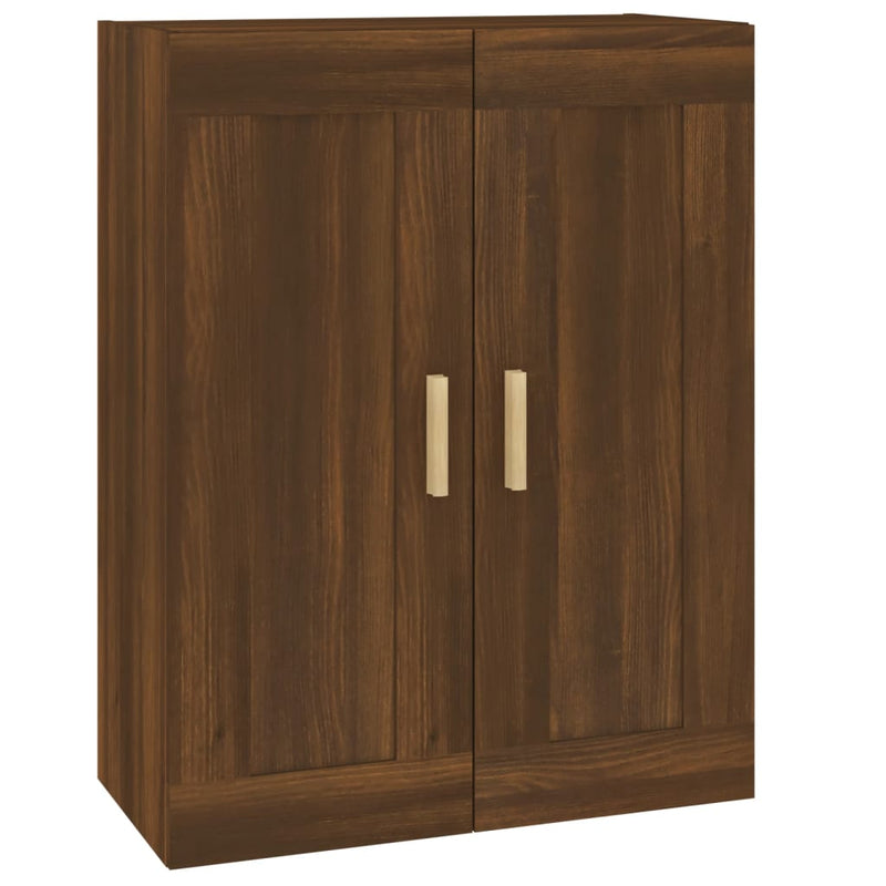 Wandkast 69,5x32,5x90 cm bewerkt hout bruin eikenkleur MeubelReus