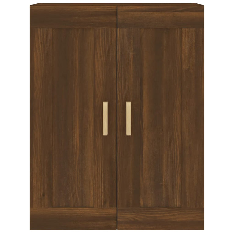 Wandkast 69,5x32,5x90 cm bewerkt hout bruin eikenkleur MeubelReus