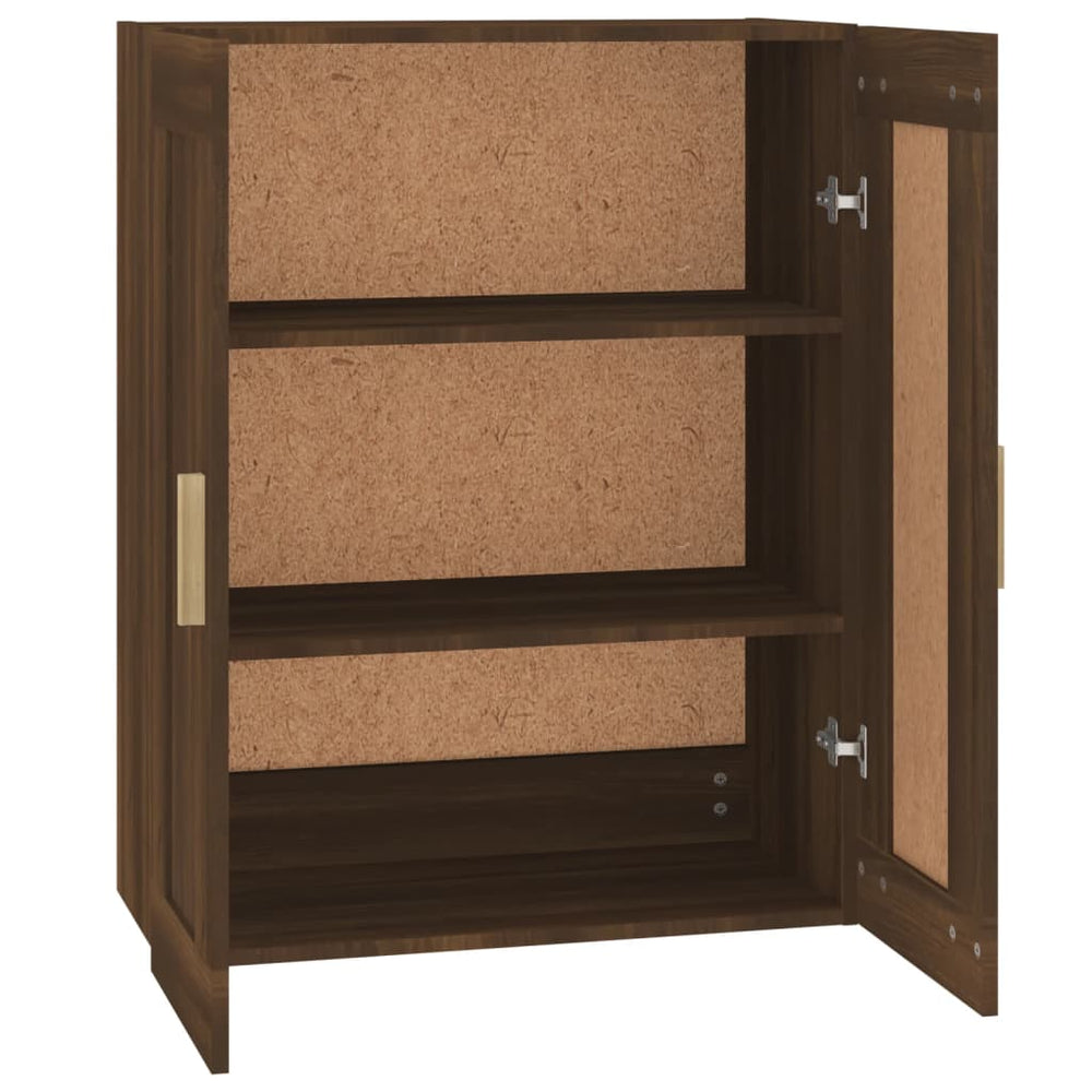 Wandkast 69,5x32,5x90 cm bewerkt hout bruin eikenkleur MeubelReus