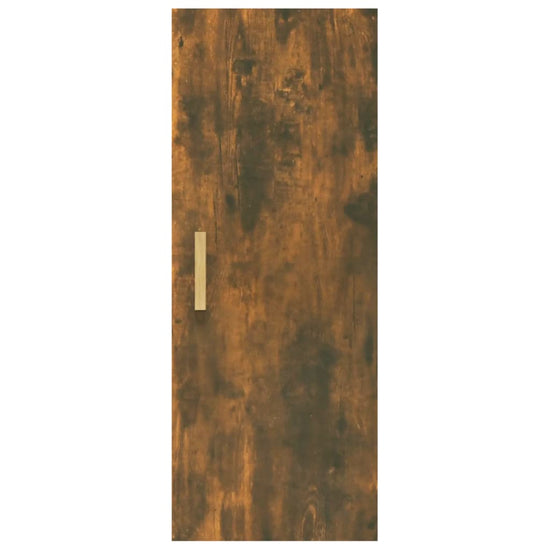 Wandkast 34,5x34x90 cm bewerkt hout gerookt eikenkleurig MeubelReus