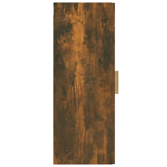 Wandkast 34,5x34x90 cm bewerkt hout gerookt eikenkleurig MeubelReus