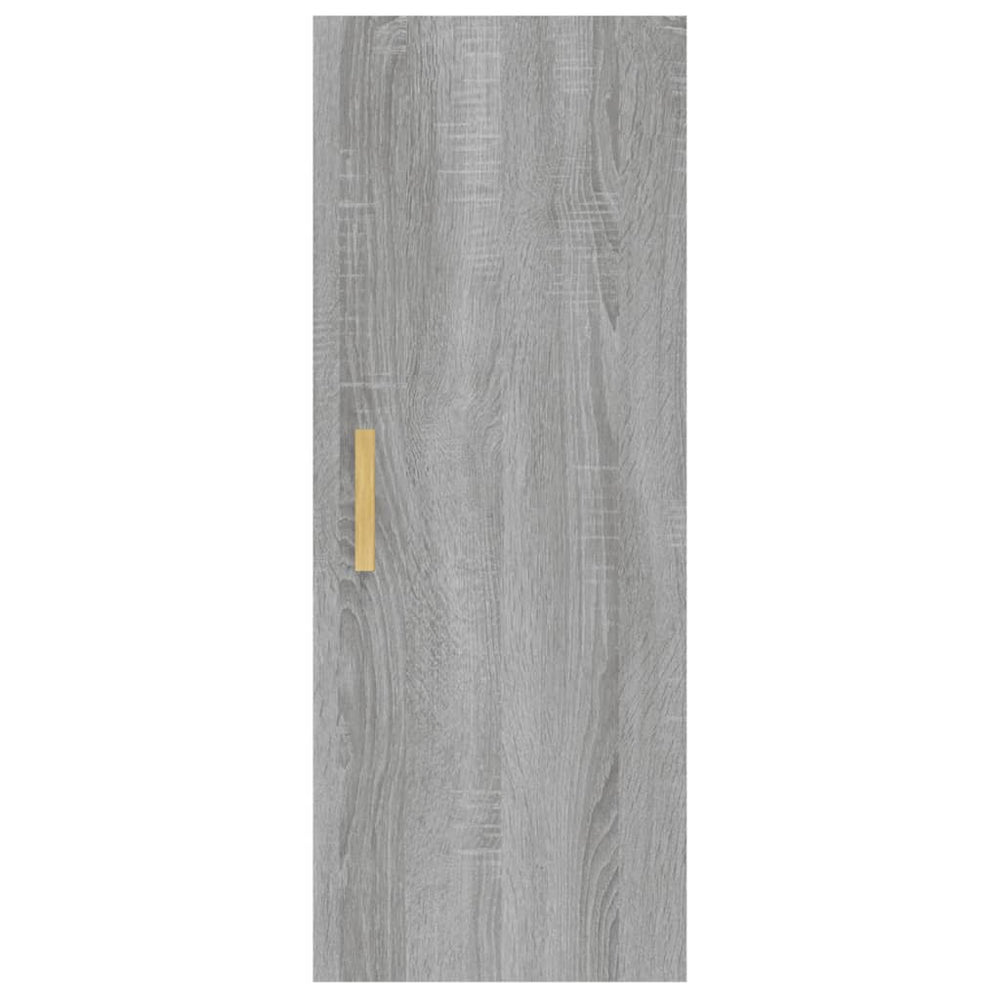 Wandkast 34,5x34x90 cm bewerkt hout grijs sonoma eikenkleurig MeubelReus