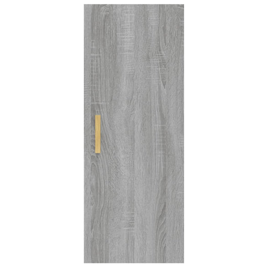 Wandkast 34,5x34x90 cm bewerkt hout grijs sonoma eikenkleurig MeubelReus