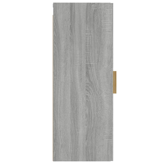 Wandkast 34,5x34x90 cm bewerkt hout grijs sonoma eikenkleurig MeubelReus