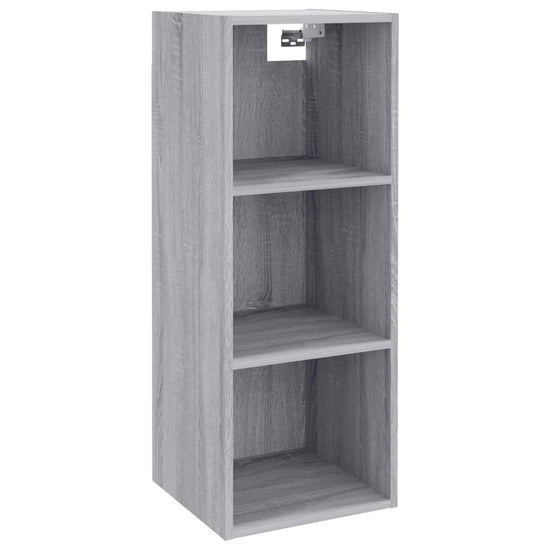 Wandkast 34,5x32,5x90 cm bewerkt hout grijs sonoma eikenkleurig MeubelReus