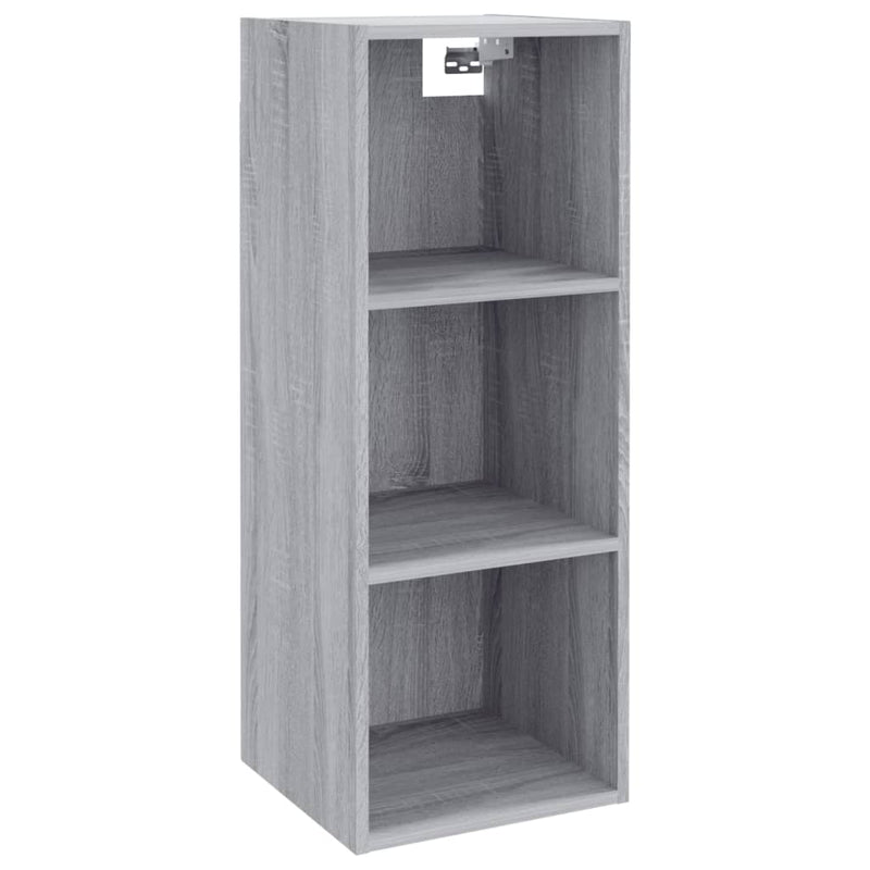 Wandkast 34,5x32,5x90 cm bewerkt hout grijs sonoma eikenkleurig MeubelReus