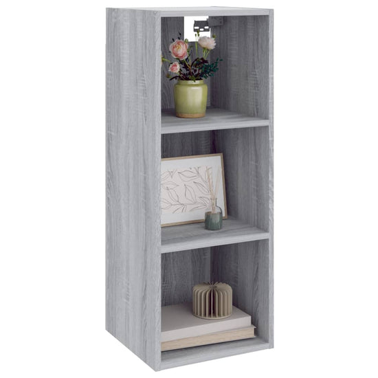 Wandkast 34,5x32,5x90 cm bewerkt hout grijs sonoma eikenkleurig MeubelReus