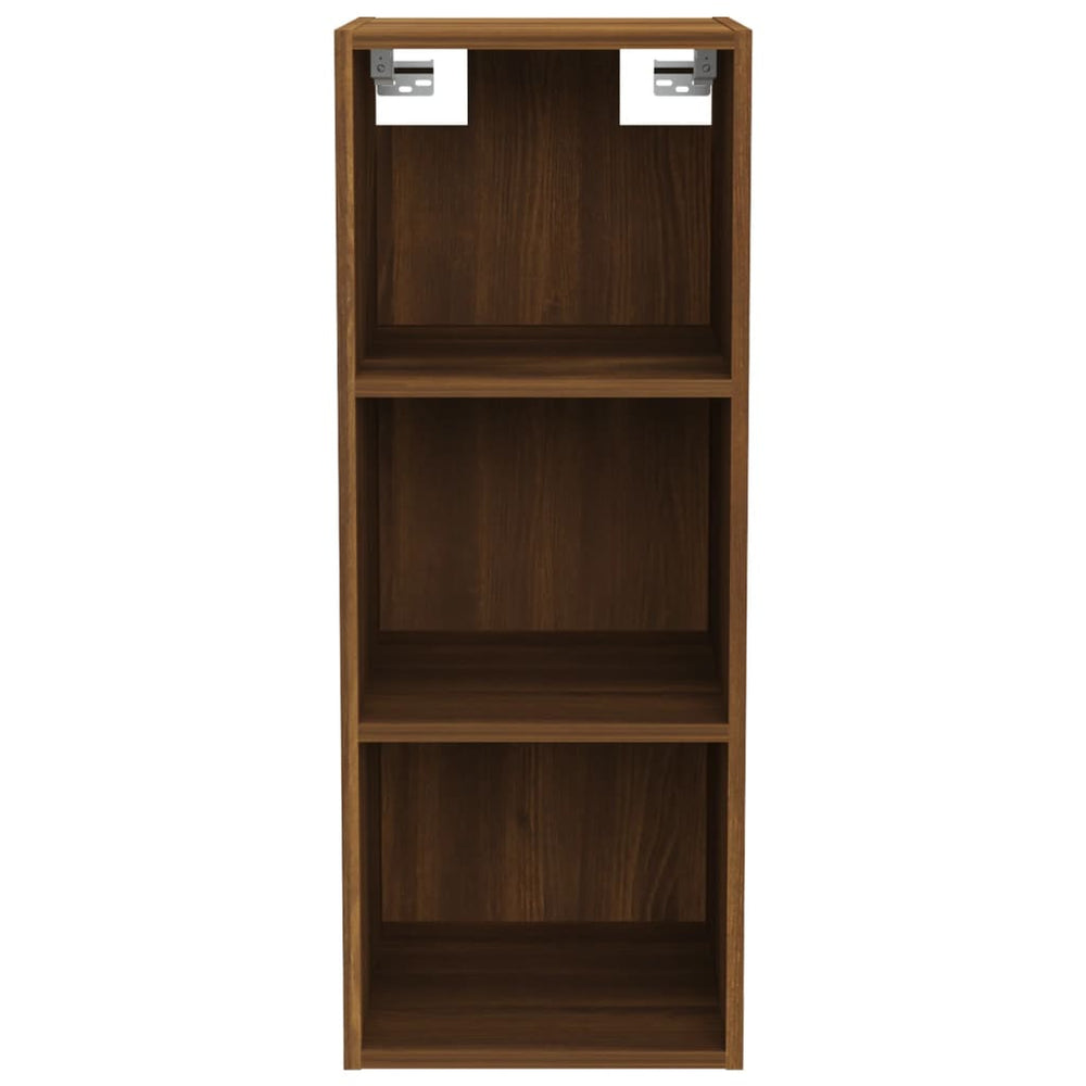 Wandkast 34,5x32,5x90 cm bewerkt hout bruin eikenkleur MeubelReus