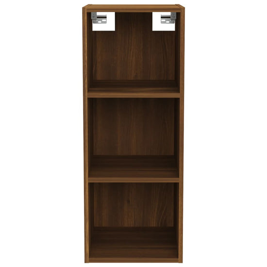 Wandkast 34,5x32,5x90 cm bewerkt hout bruin eikenkleur MeubelReus