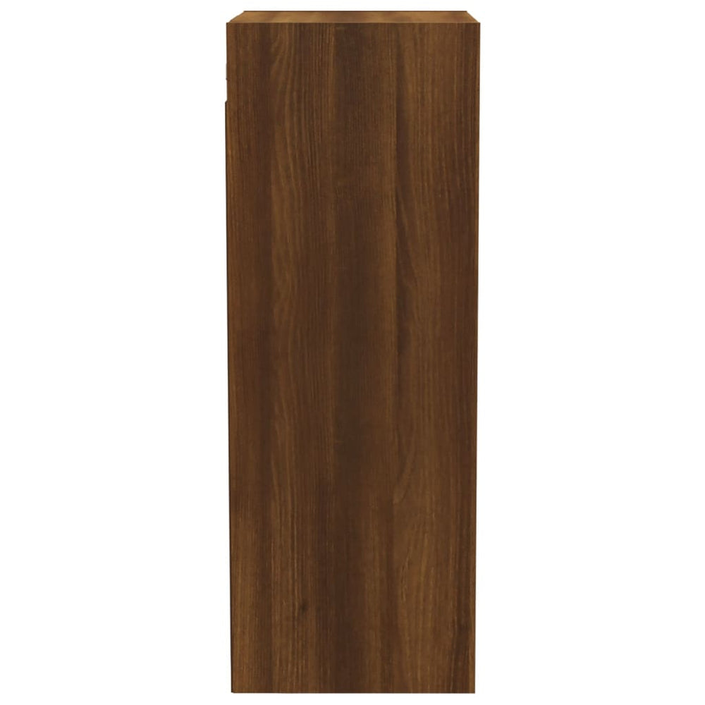 Wandkast 34,5x32,5x90 cm bewerkt hout bruin eikenkleur MeubelReus