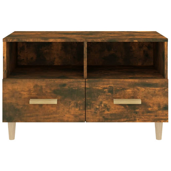 Tv-meubel 80x36x50 cm bewerkt hout gerookt eikenkleurig MeubelReus