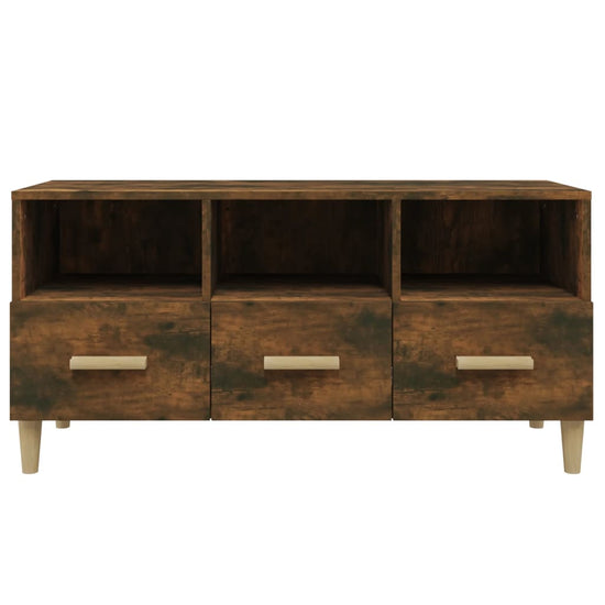 Tv-meubel 102x36x50 cm bewerkt hout gerookt eikenkleurig MeubelReus