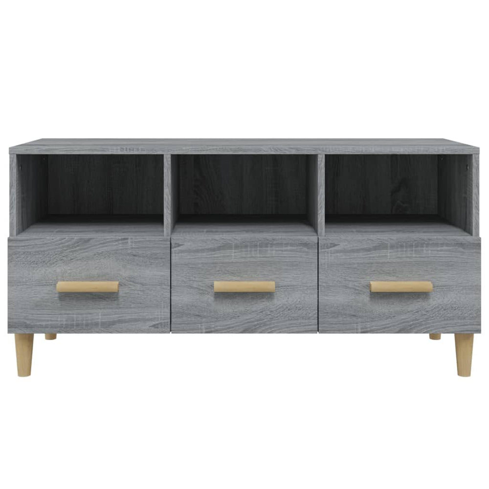 Tv-meubel 102x36x50 cm bewerkt hout grijs sonoma eikenkleurig MeubelReus