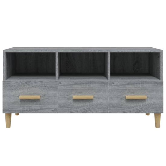 Tv-meubel 102x36x50 cm bewerkt hout grijs sonoma eikenkleurig MeubelReus