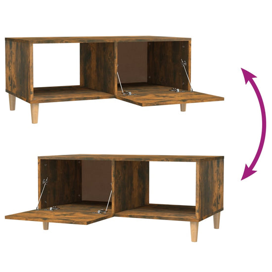 Salontafel 89,5x50x40 cm bewerkt hout gerookt eikenkleurig MeubelReus