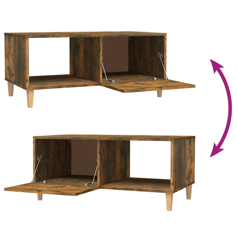 Salontafel 89,5x50x40 cm bewerkt hout gerookt eikenkleurig MeubelReus