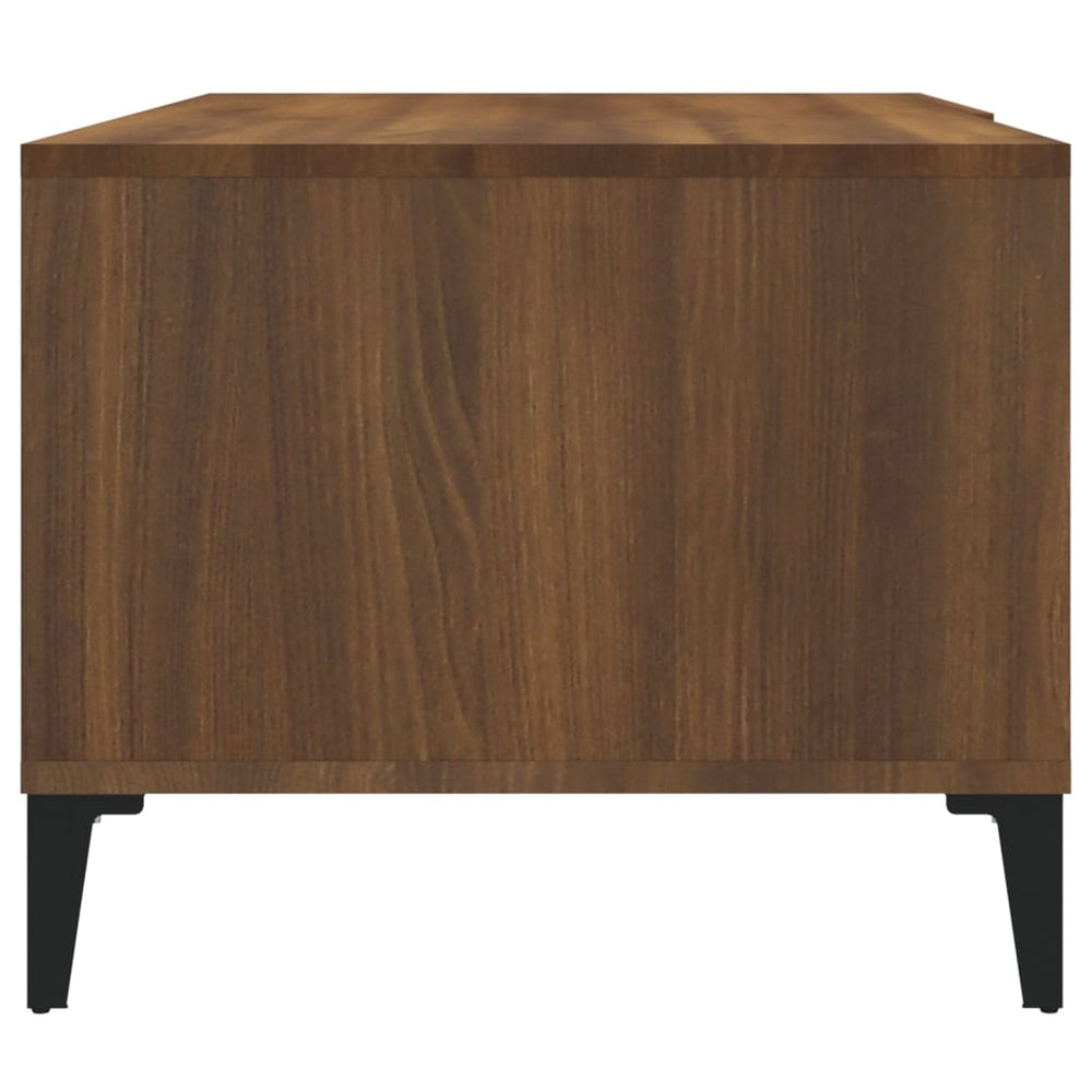 Salontafel 90x50x40 cm bewerkt hout bruin eikenkleur MeubelReus