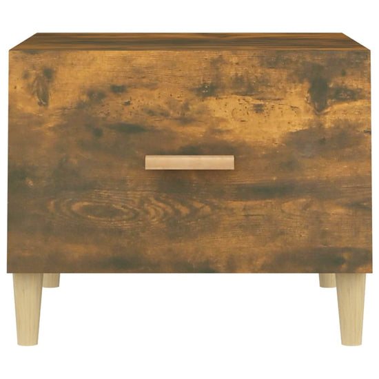 Salontafel 50x50x40 cm bewerkt hout gerookt eikenkleurig MeubelReus