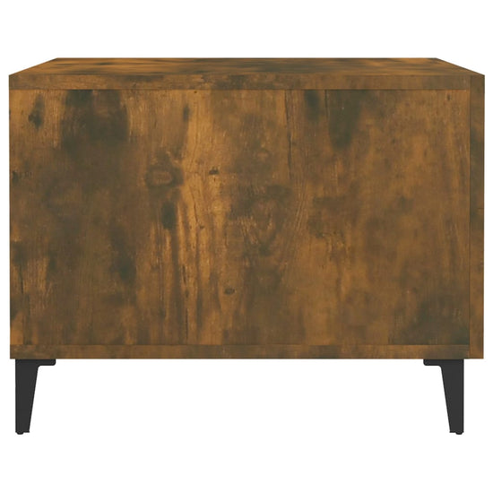Salontafels 2 st met metalen poten 50x50x40 cm gerookt eiken MeubelReus