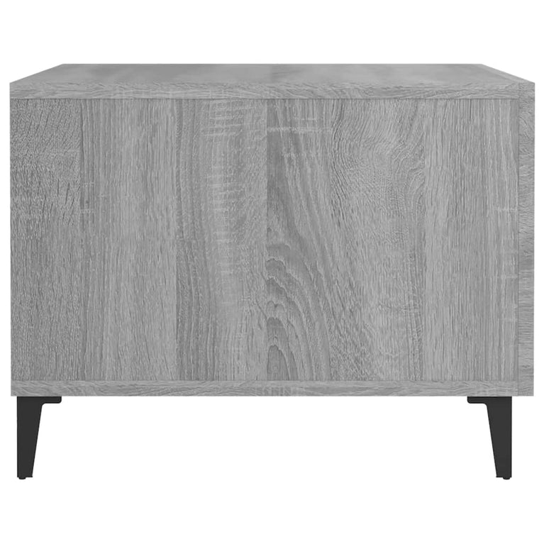Salontafels 2 st met metalen poten 50x50x40 cm grijs sonoma MeubelReus