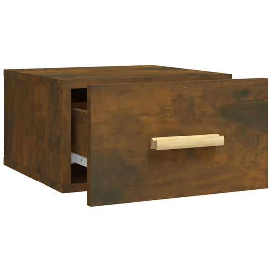 Nachtkastjes 2 st wandgemonteerd 35x35x20 cm gerookt eikenkleur MeubelReus