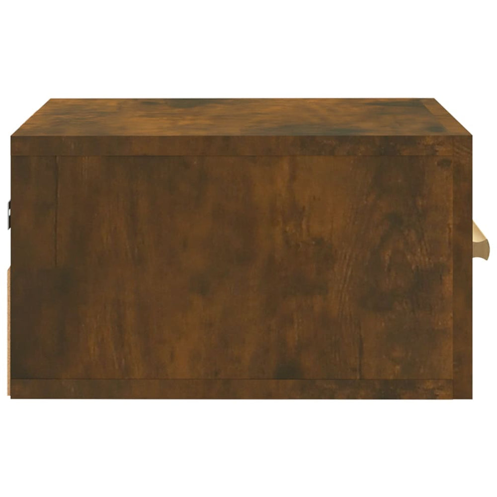 Nachtkastjes 2 st wandgemonteerd 35x35x20 cm gerookt eikenkleur MeubelReus