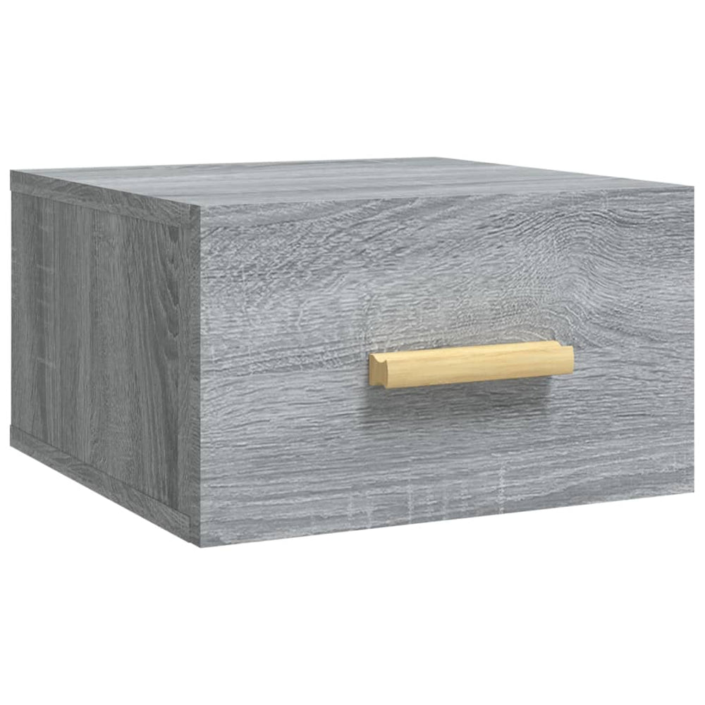 Nachtkastjes 2 st wandgemonteerd 35x35x20 cm grijs sonoma eiken MeubelReus