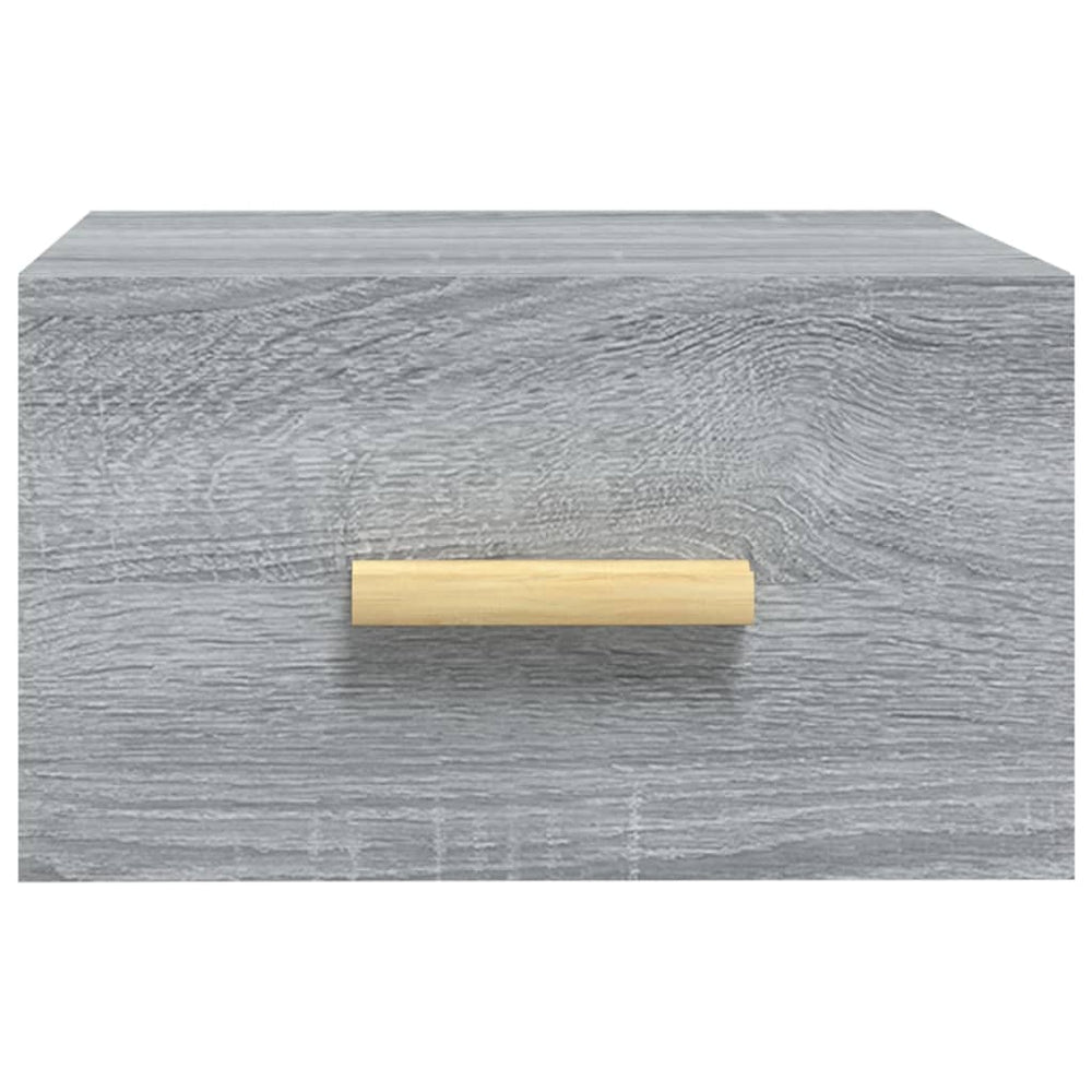 Nachtkastjes 2 st wandgemonteerd 35x35x20 cm grijs sonoma eiken MeubelReus