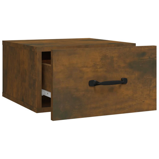 Nachtkastjes 2 st wandgemonteerd 35x35x20 cm gerookt eikenkleur MeubelReus