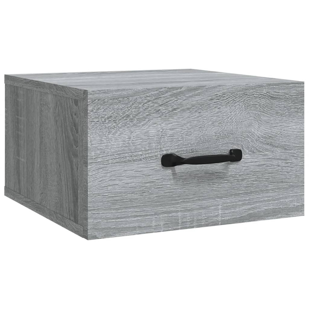 Nachtkastje wandgemonteerd 35x35x20 cm grijs sonoma eikenkleur MeubelReus