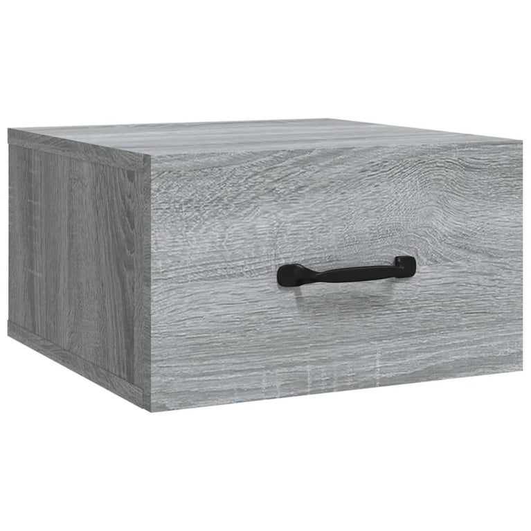 Nachtkastje wandgemonteerd 35x35x20 cm grijs sonoma eikenkleur MeubelReus