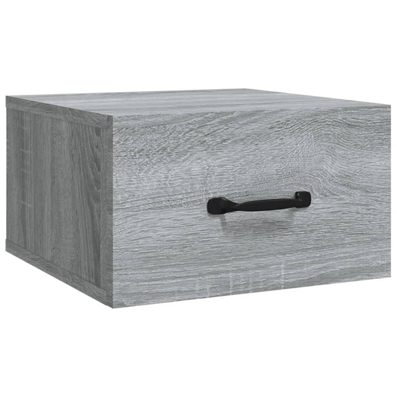 Nachtkastje wandgemonteerd 35x35x20 cm grijs sonoma eikenkleur MeubelReus