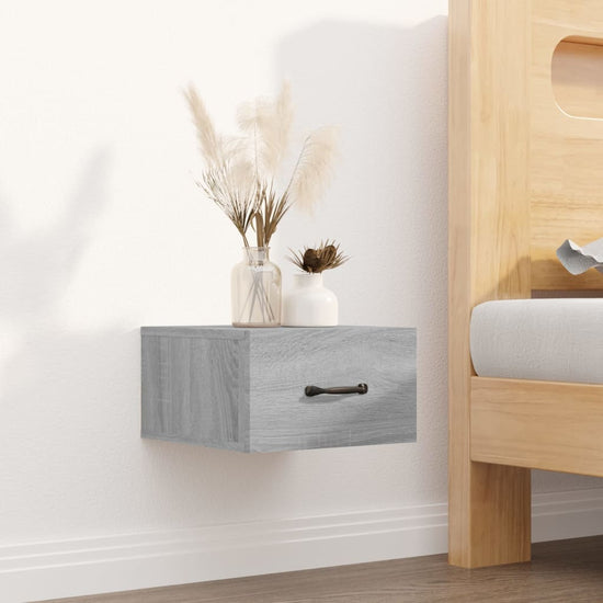 Nachtkastjes 2 st wandgemonteerd 35x35x20 cm grijs sonoma eiken MeubelReus