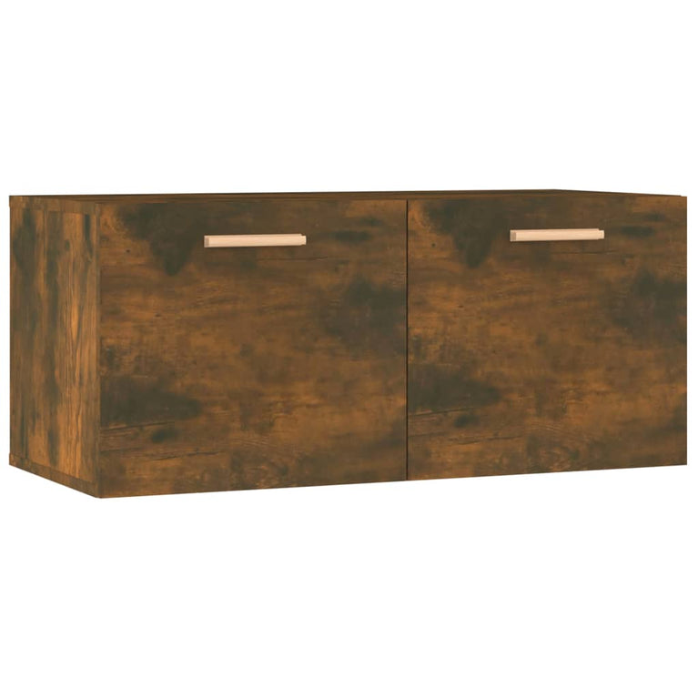 Wandkast 80x35x36,5 cm bewerkt hout gerookt eikenkleurig MeubelReus