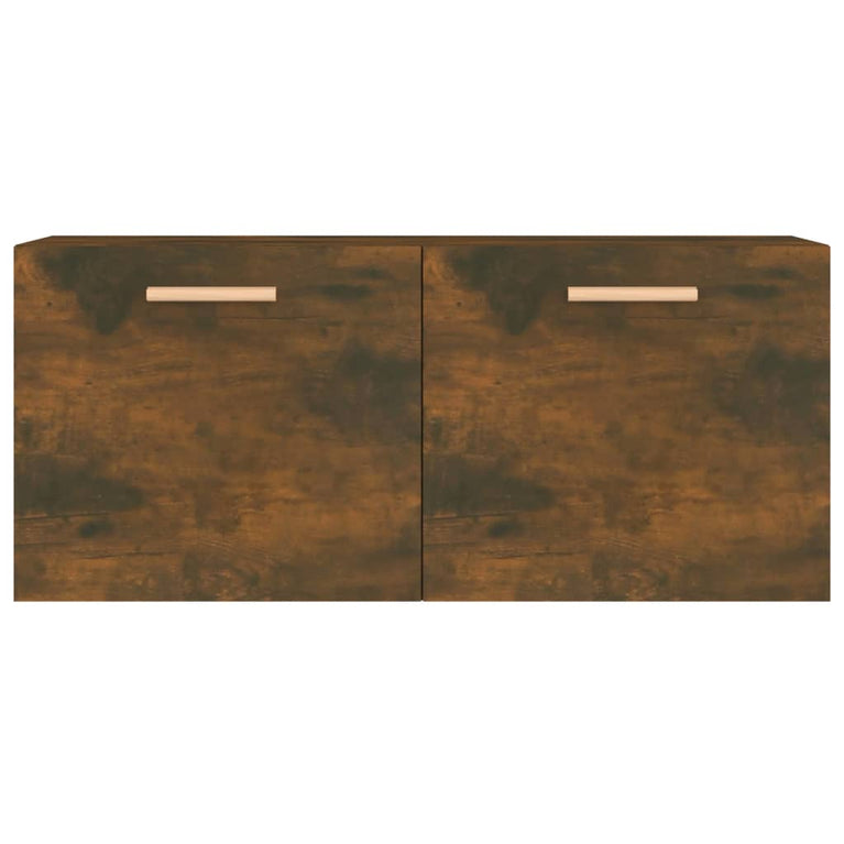 Wandkast 80x35x36,5 cm bewerkt hout gerookt eikenkleurig MeubelReus