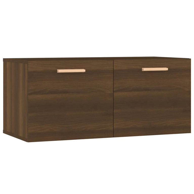 Wandkast 80x35x36,5 cm bewerkt hout bruineikenkleurig MeubelReus