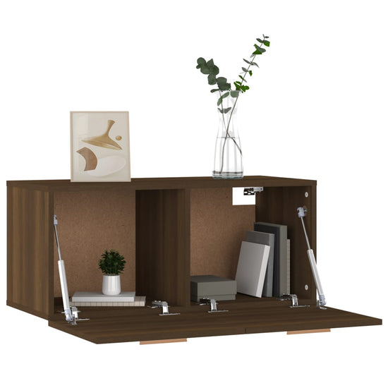Wandkast 80x35x36,5 cm bewerkt hout bruineikenkleurig MeubelReus