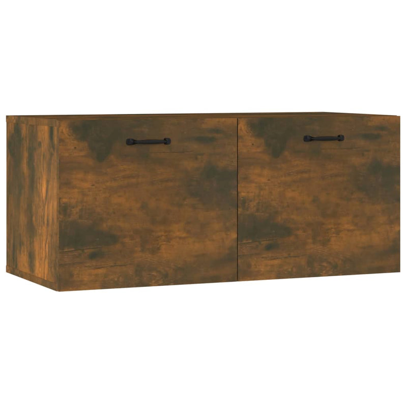 Wandkast 80x35x36,5 cm bewerkt hout gerookt eikenkleurig MeubelReus