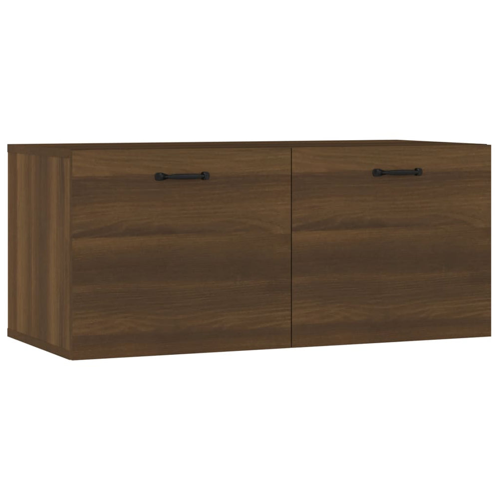 Wandkast 80x35x36,5 cm bewerkt hout bruineikenkleurig MeubelReus