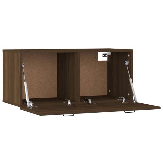 Wandkast 80x35x36,5 cm bewerkt hout bruineikenkleurig MeubelReus