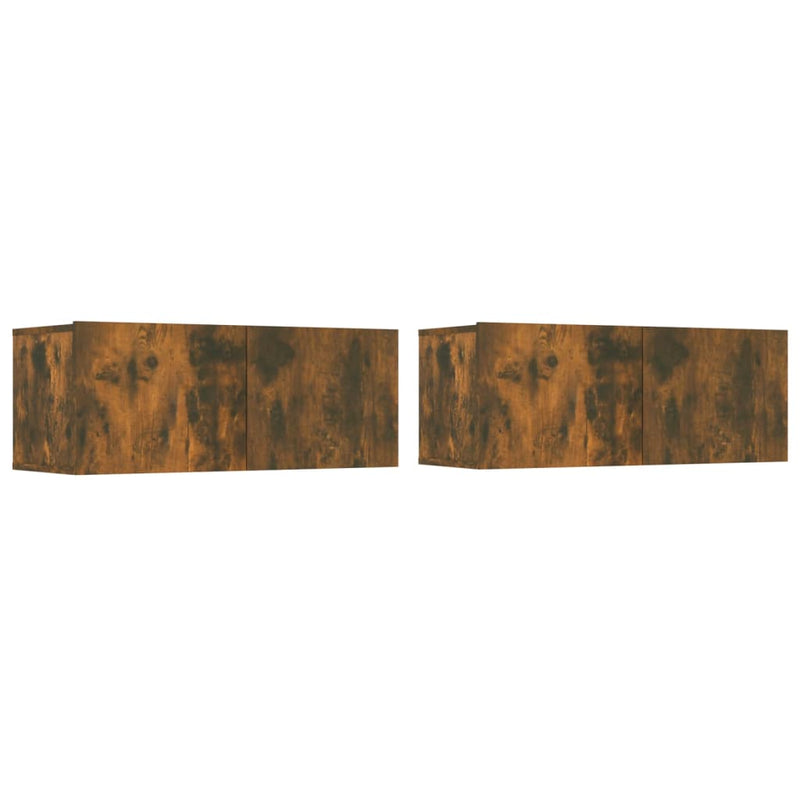 Tv-meubelen 2 st 80x30x30 cm bewerkt hout gerookt eikenkleurig MeubelReus