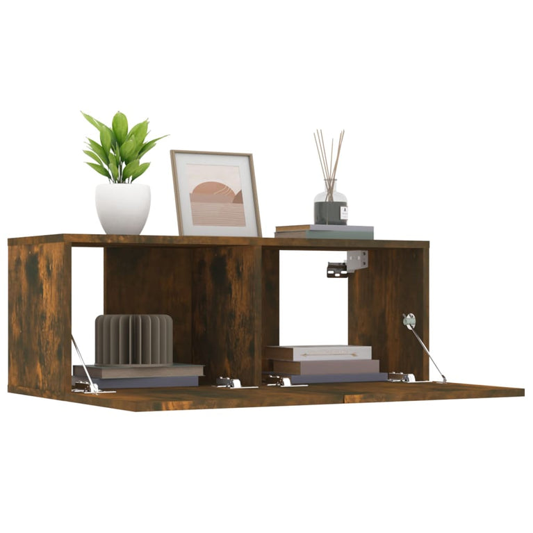 Tv-meubelen 2 st 80x30x30 cm bewerkt hout gerookt eikenkleurig MeubelReus