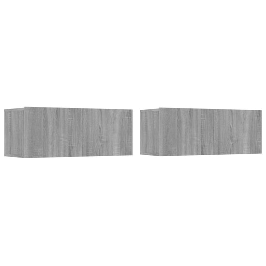 Tv-meubelen 2 st 80x30x30 cm bewerkt hout grijs sonoma eiken MeubelReus